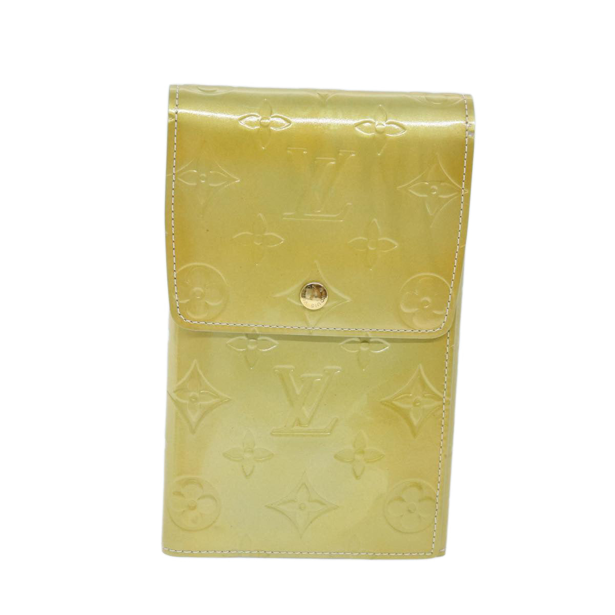 LOUIS VUITTON Monogram Vernis Walker Shoulder Wallet Gris M91031 LV bs13786