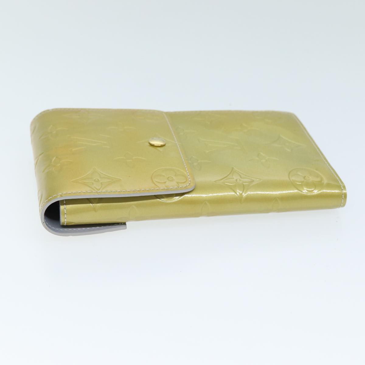 LOUIS VUITTON Monogram Vernis Walker Shoulder Wallet Gris M91031 LV bs13786