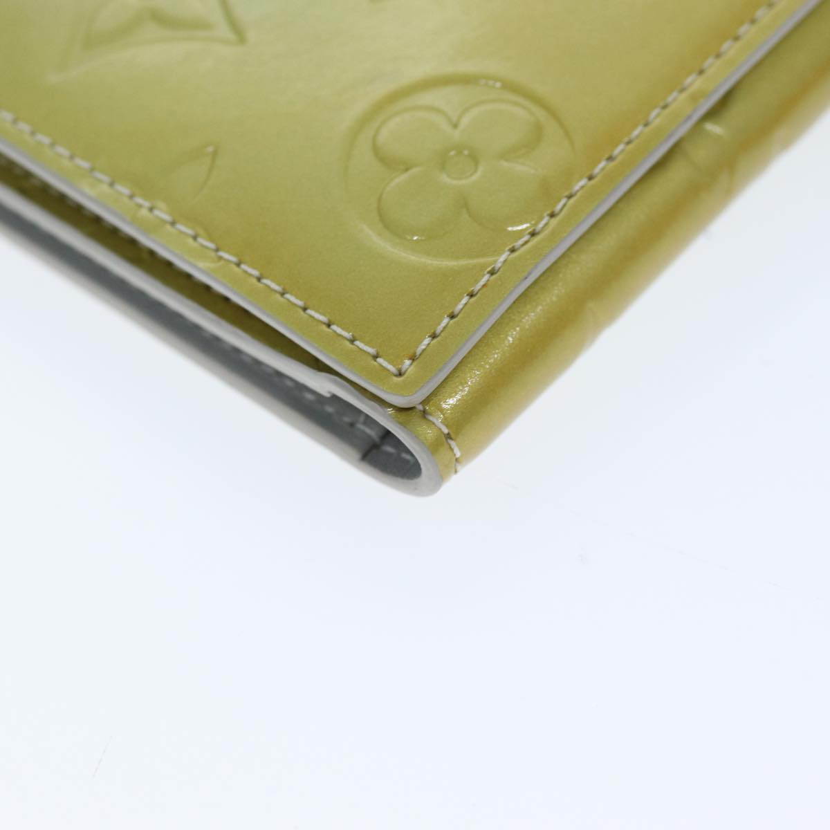 LOUIS VUITTON Monogram Vernis Walker Shoulder Wallet Gris M91031 LV bs13786