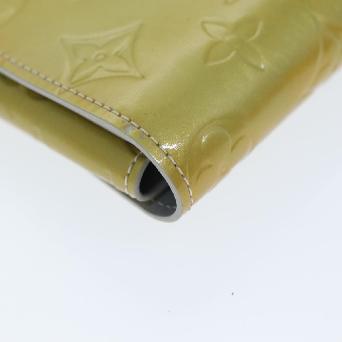 LOUIS VUITTON Monogram Vernis Walker Shoulder Wallet Gris M91031 LV bs13786