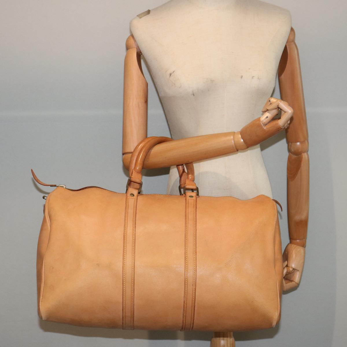 LOUIS VUITTON Nomad Keepall 45 Boston Bag Beige LV bs14041
