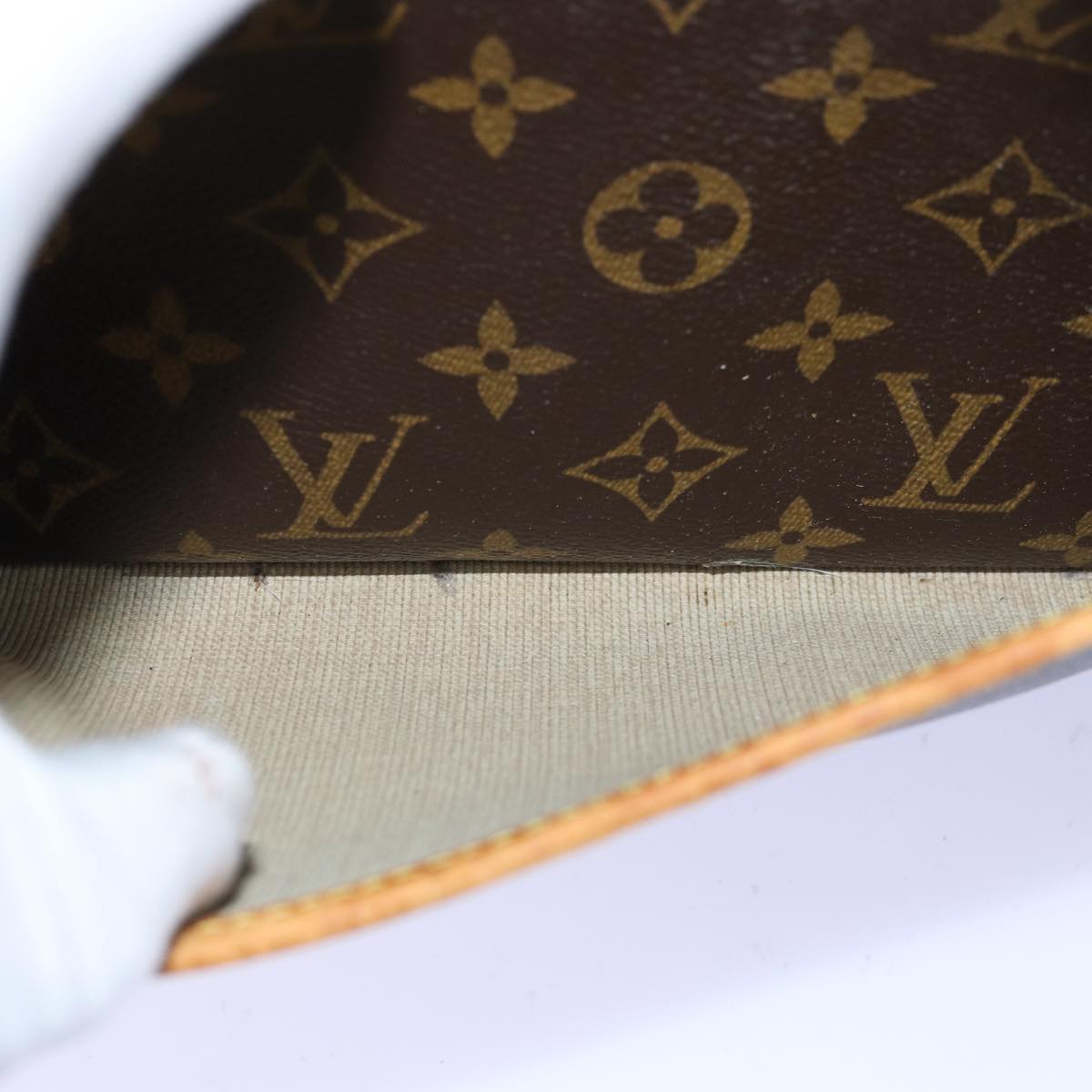 LOUIS VUITTON Monogram Trouville Hand Bag M42228 LV bs14125