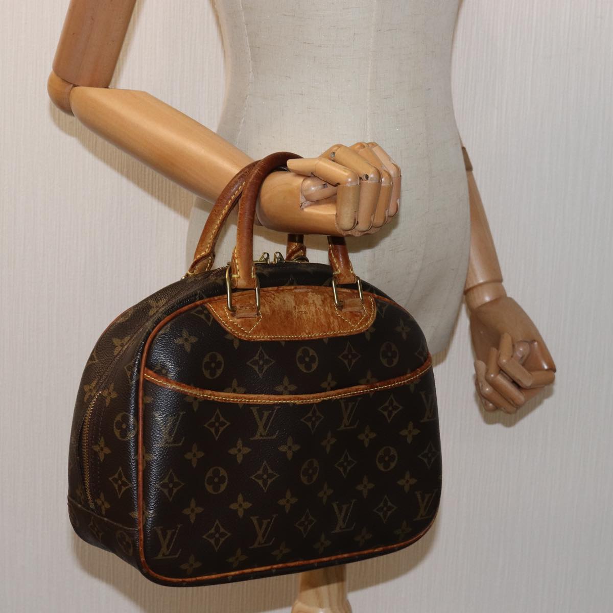 LOUIS VUITTON Monogram Trouville Hand Bag M42228 LV bs14125