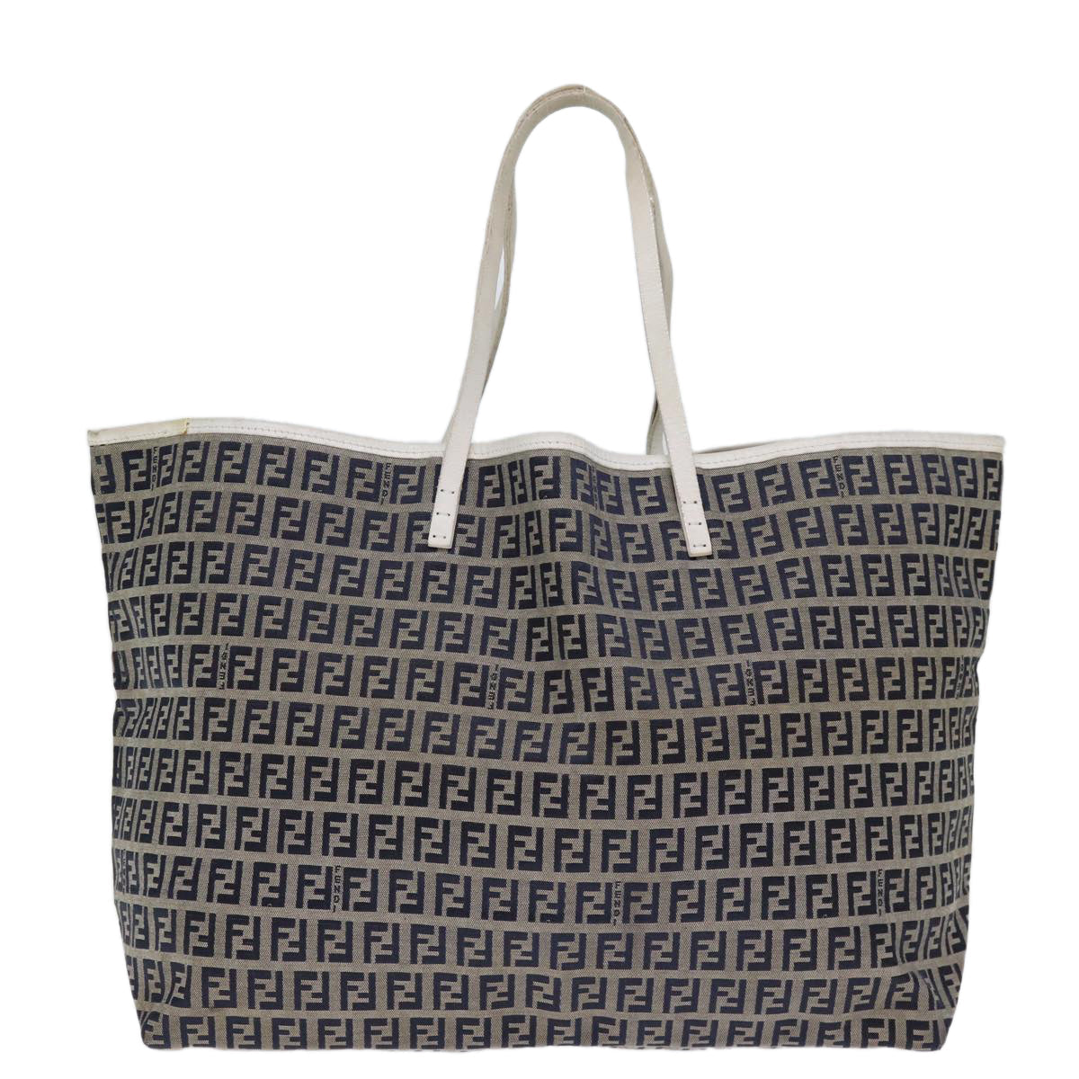 Luxury Fendi Zucchino Canvas Tote Bag Navybs14129