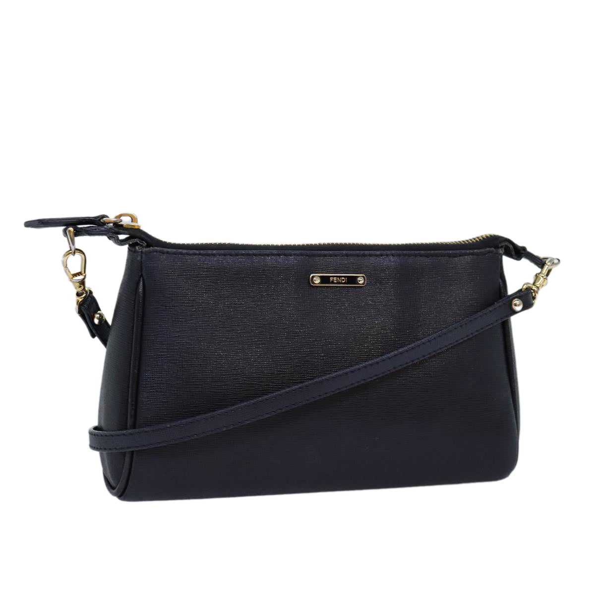 Luxury Fendi Shoulder Bag Leather Blackbs14132