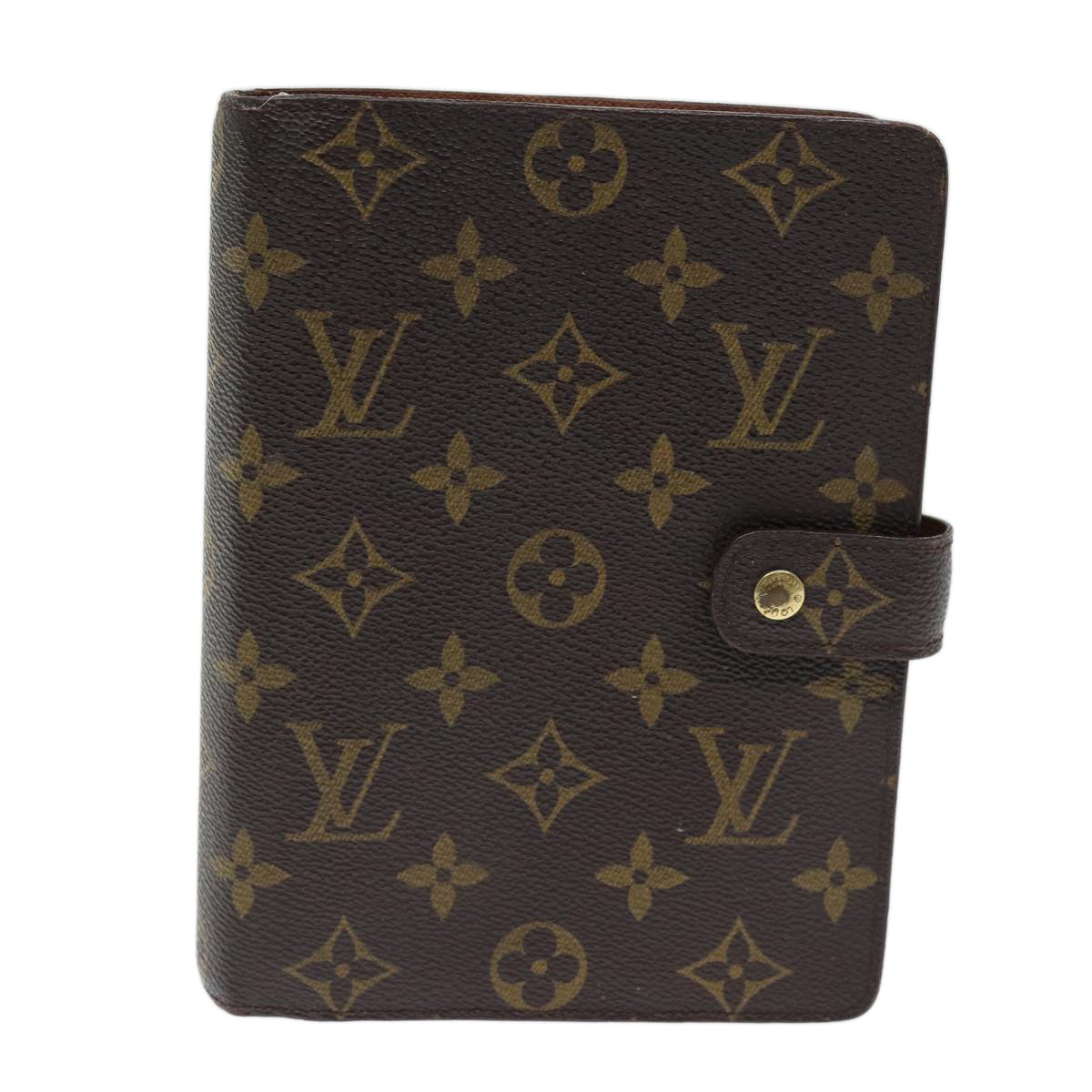 LOUIS VUITTON Monogram Agenda MM Day Planner Cover R20105 LV bs14153
