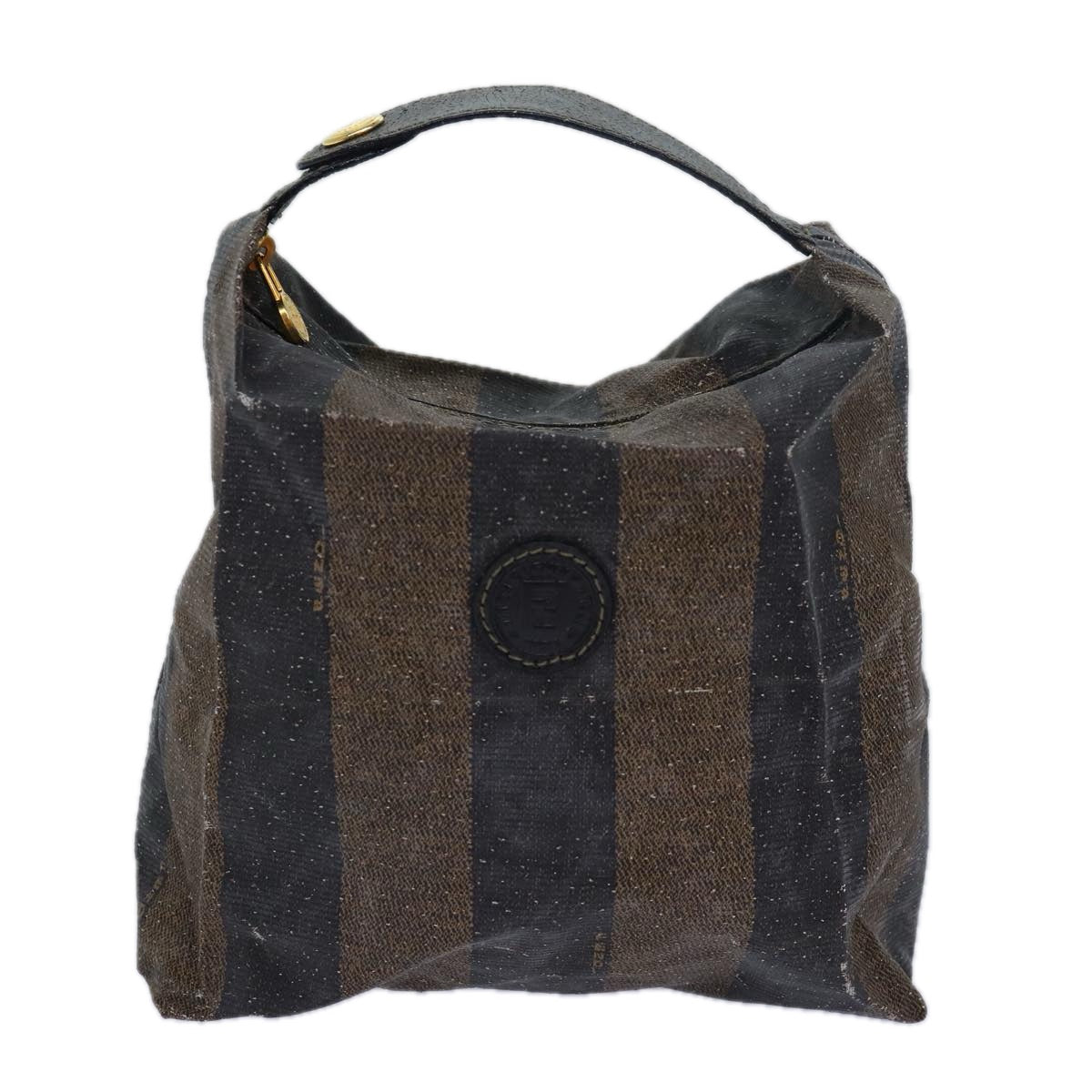 Luxury Fendi Pecan Canvas Pouch Hand Bag 2Set Black Brownbs14158