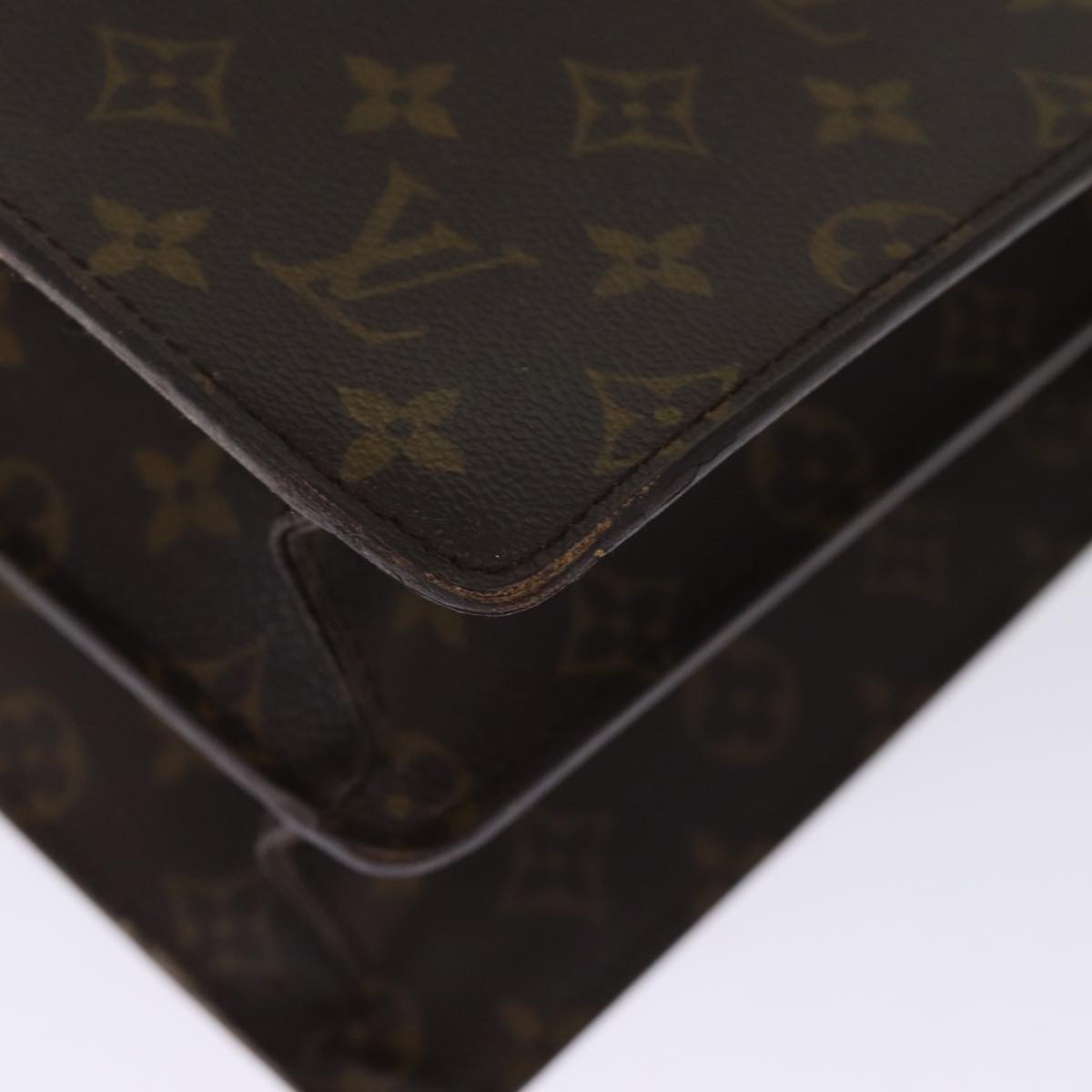 LOUIS VUITTON Monogram Serviette Fermoir Business Bag M53305 LV bs14227