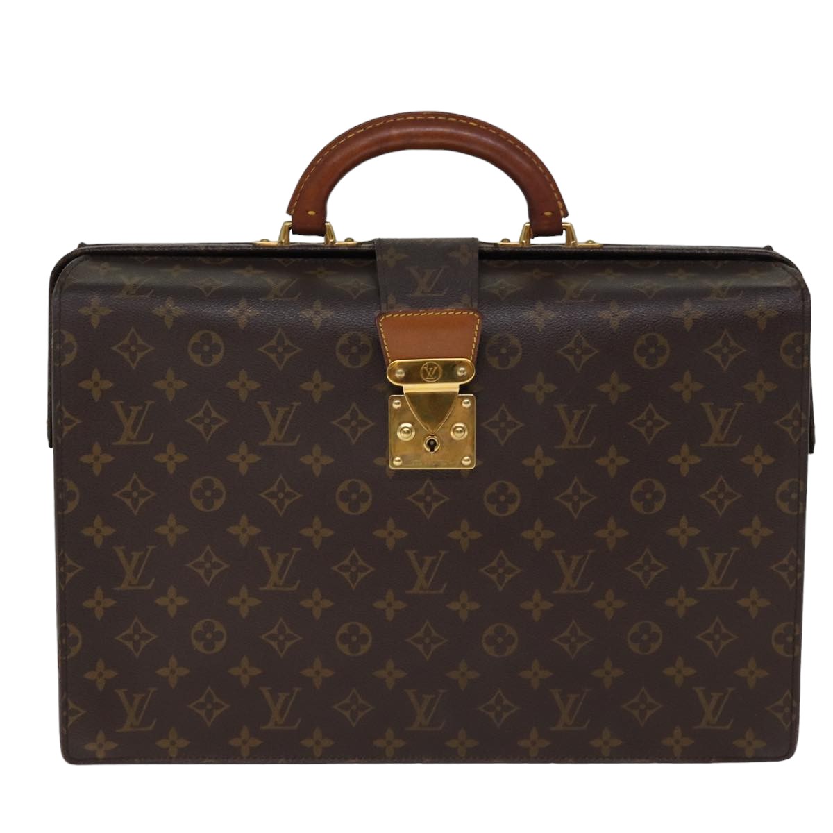 LOUIS VUITTON Monogram Serviette Fermoir Business Bag M53305 LV bs14227