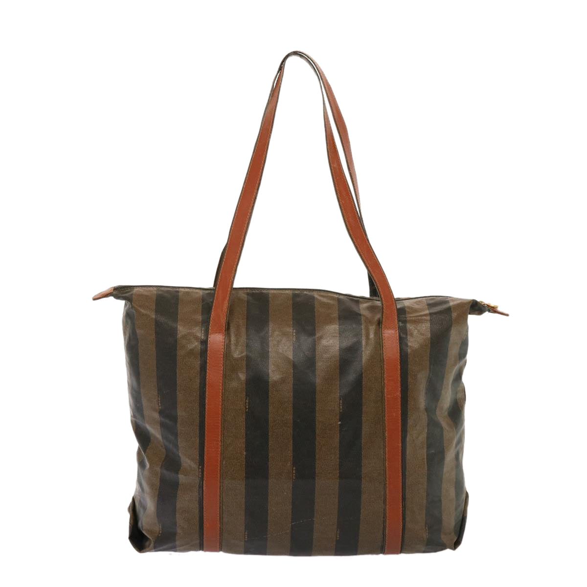 Luxury Fendi Pecan Canvas Tote Bag Brown Blackbs14250