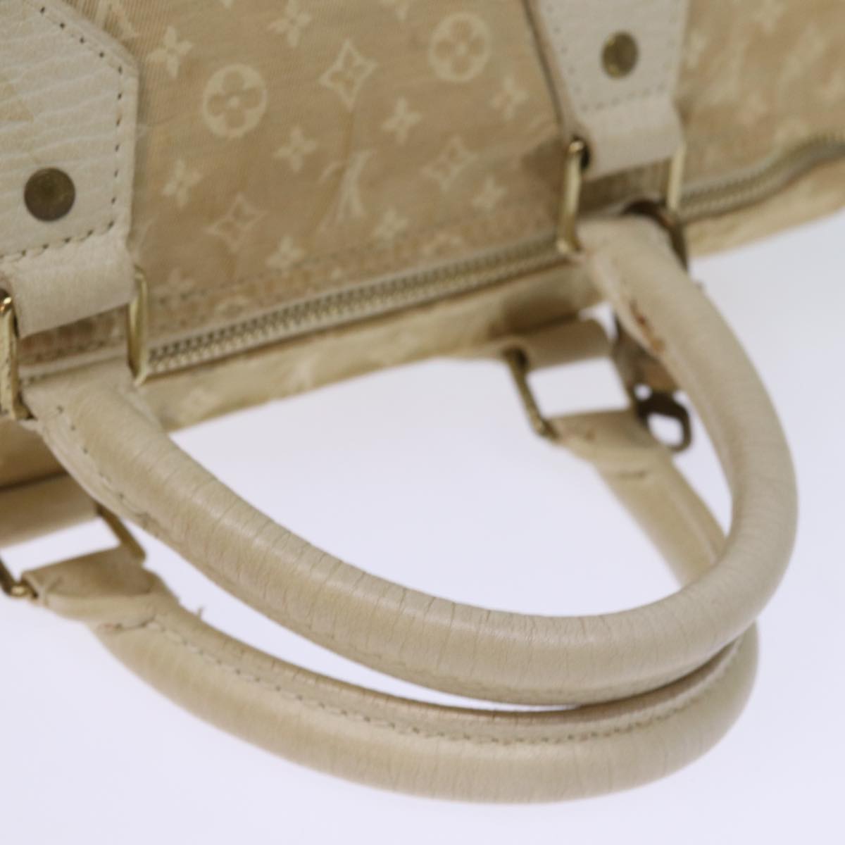 LOUIS VUITTON Monogram Mini Lin Speedy 30 Bag White Dunne M95319 LV bs14261