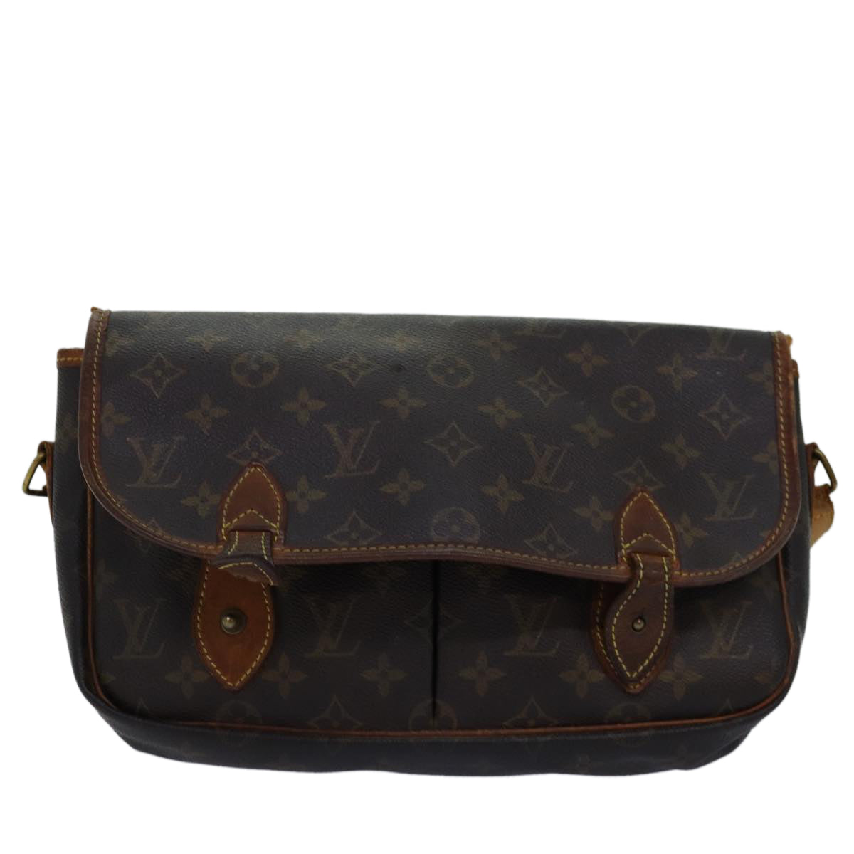 LOUIS VUITTON Monogram Gibeciere MM Shoulder Bag M42247 LV bs14301