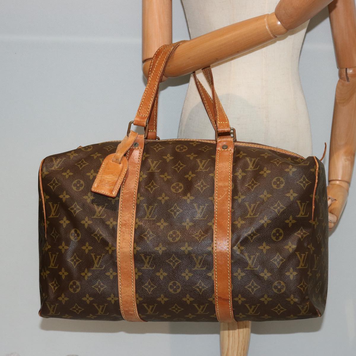 LOUIS VUITTON Monogram Sac Souple 45 Boston Bag Vintage M41624 LV bs14305