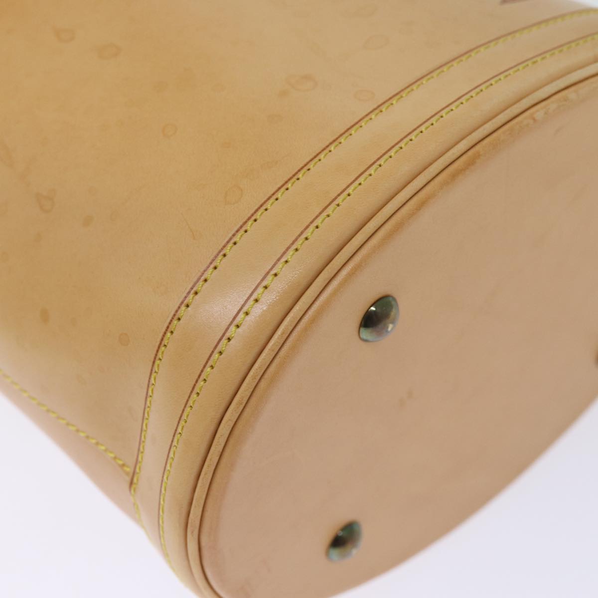 LOUIS VUITTON Nomad Leather Bucket PM Shoulder Bag Beige M85001 LV bs14310