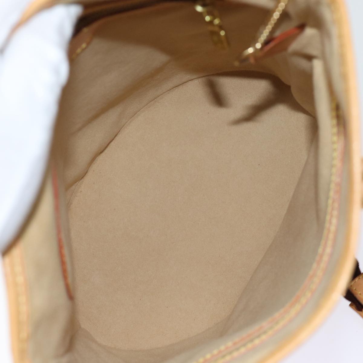 LOUIS VUITTON Nomad Leather Bucket PM Shoulder Bag Beige M85001 LV bs14310