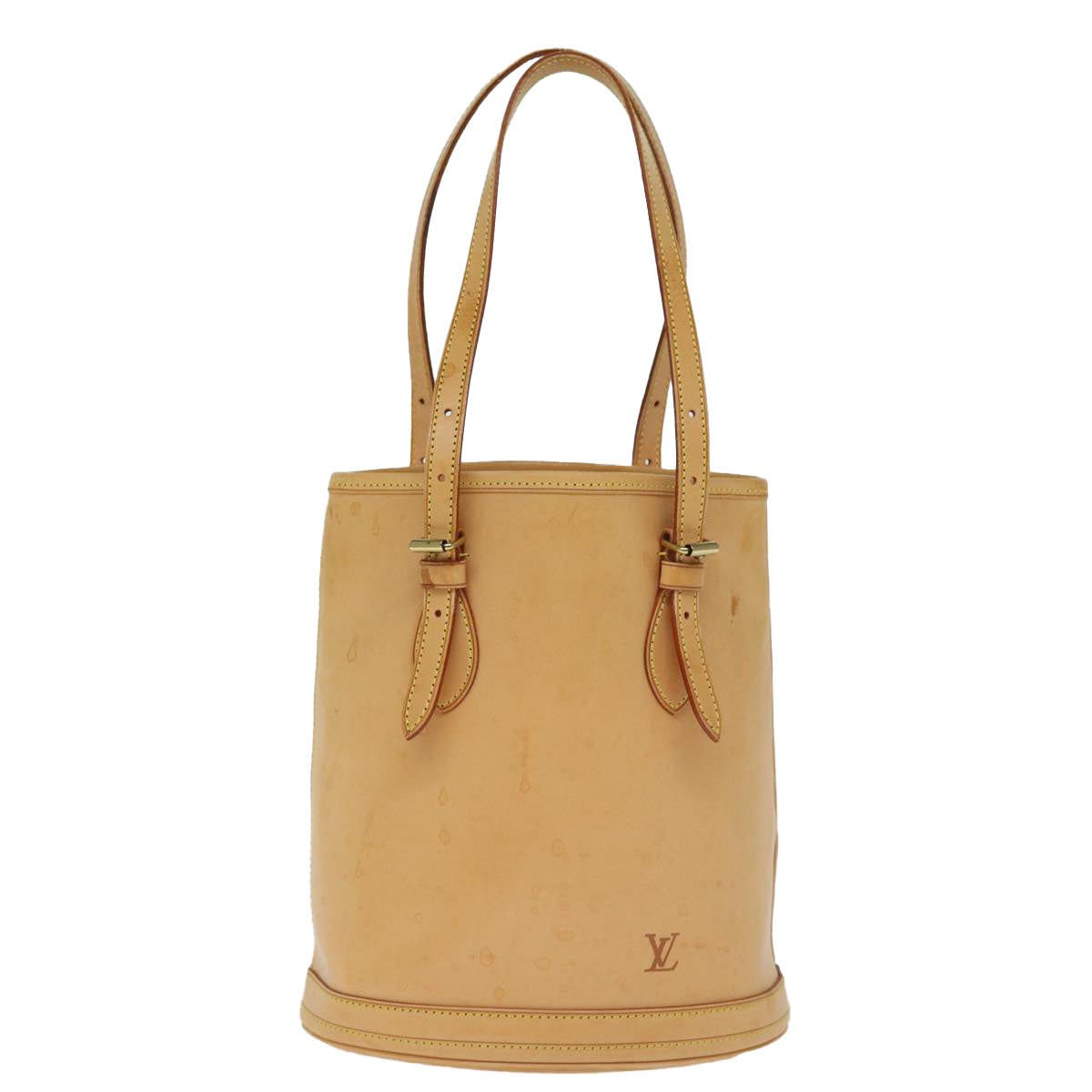 LOUIS VUITTON Nomad Leather Bucket PM Shoulder Bag Beige M85001 LV bs14310