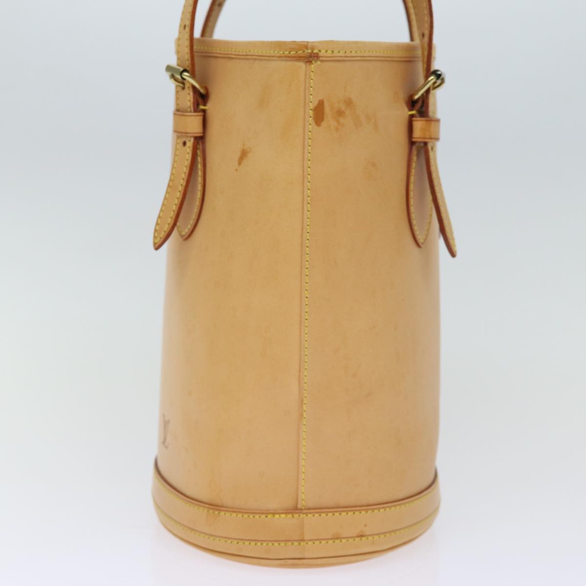 LOUIS VUITTON Nomad Leather Bucket PM Shoulder Bag Beige M85001 LV bs14310