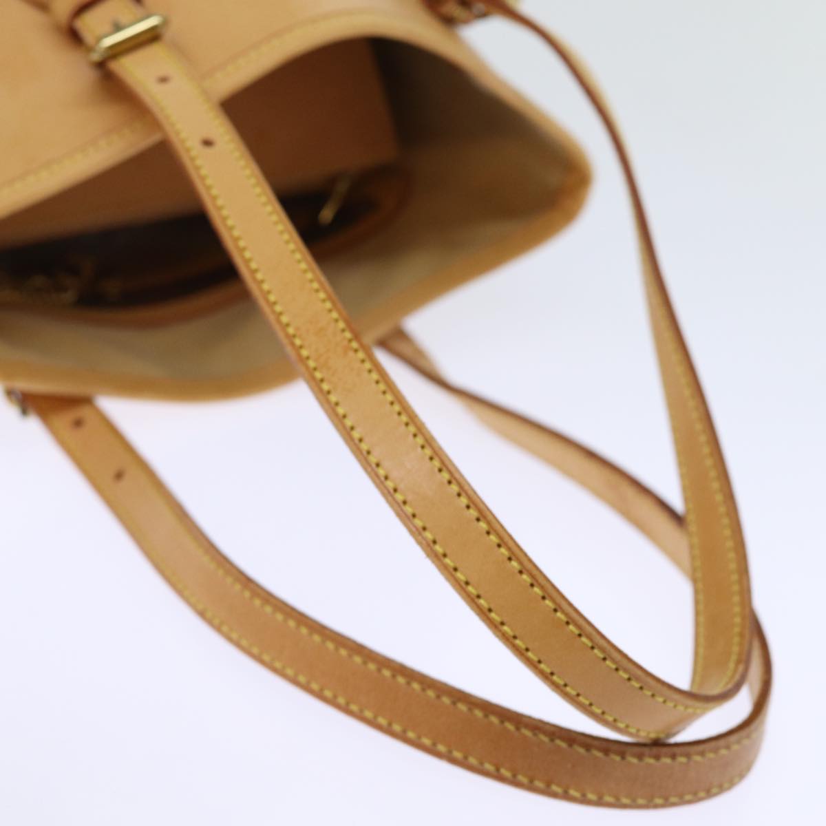 LOUIS VUITTON Nomad Leather Bucket PM Shoulder Bag Beige M85001 LV bs14310