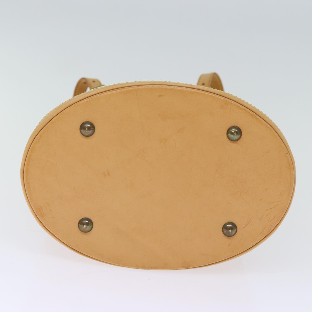 LOUIS VUITTON Nomad Leather Bucket PM Shoulder Bag Beige M85001 LV bs14310