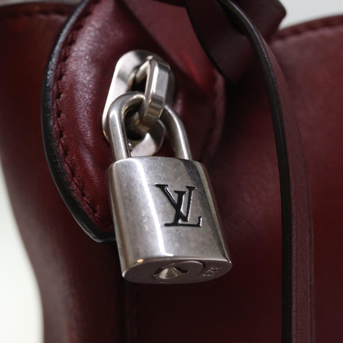 LOUIS VUITTON NN14 GM Cuir Nuance Bag Leather Ruby M94540 LV bs14333