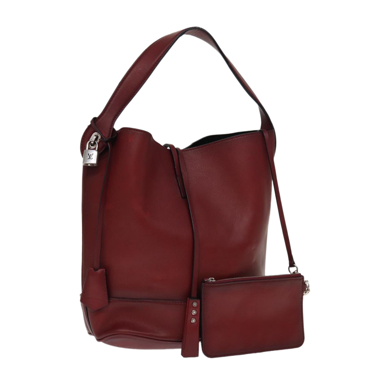 LOUIS VUITTON NN14 GM Cuir Nuance Bag Leather Ruby M94540 LV bs14333