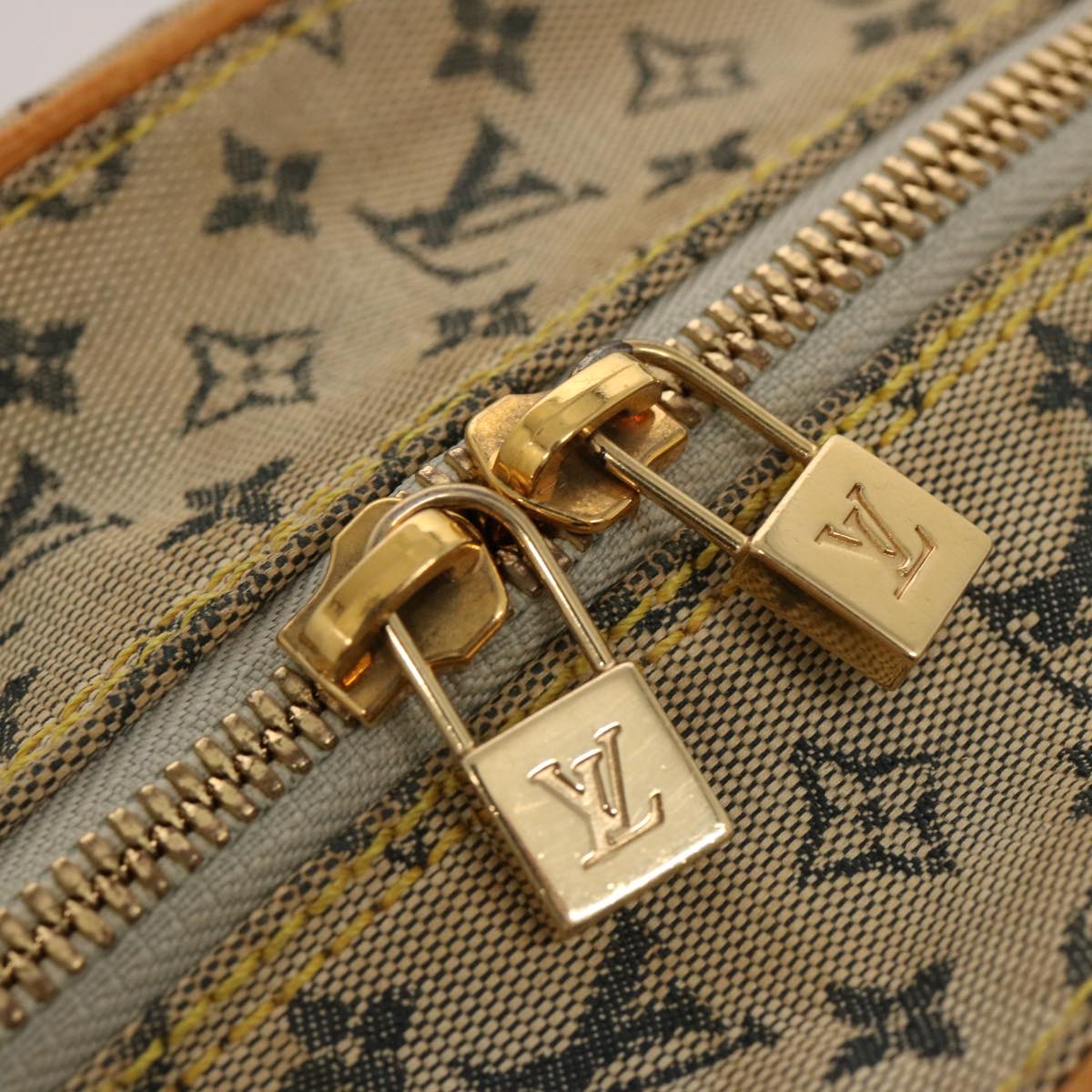 LOUIS VUITTON Monogram mini Marie Hand Bag Blue M92003 LV bs14360