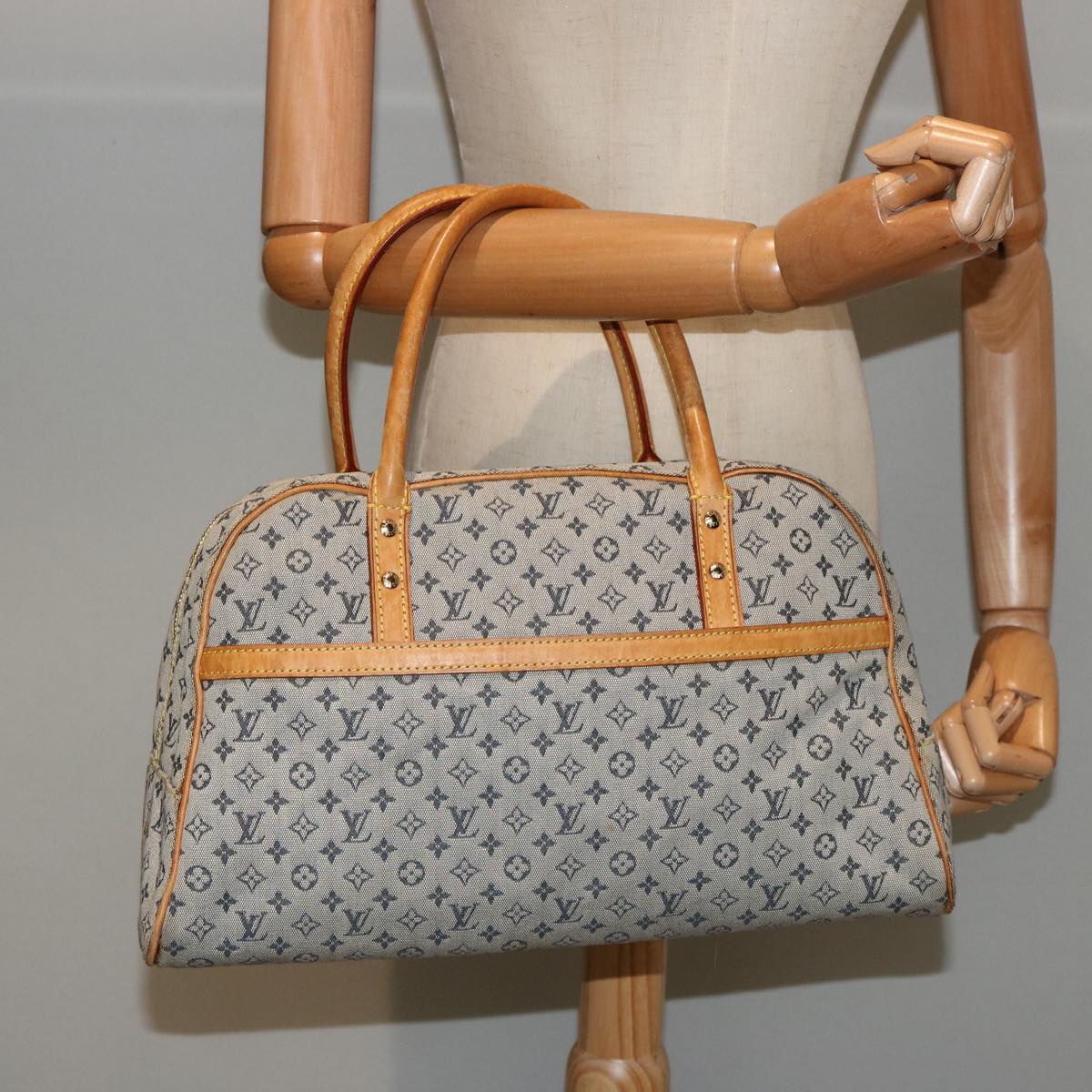 LOUIS VUITTON Monogram mini Marie Hand Bag Blue M92003 LV bs14361