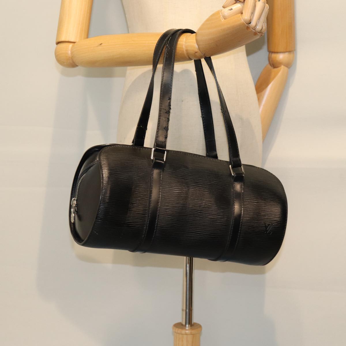 LOUIS VUITTON Epi Soufflot Hand Bag Black M52222 LV bs14363
