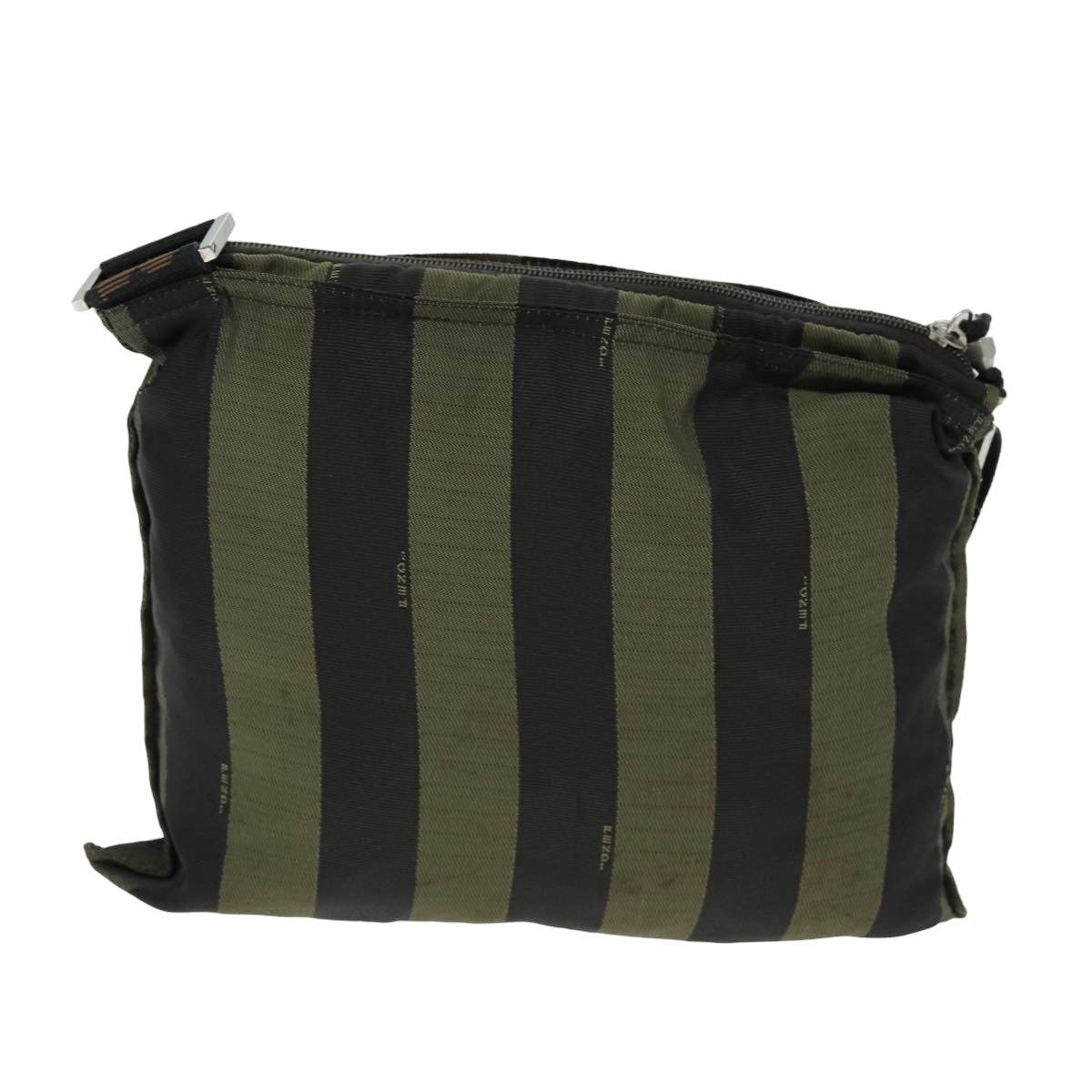 Luxury Fendi Pecan Canvas Shoulder Bag Black Brownbs14391