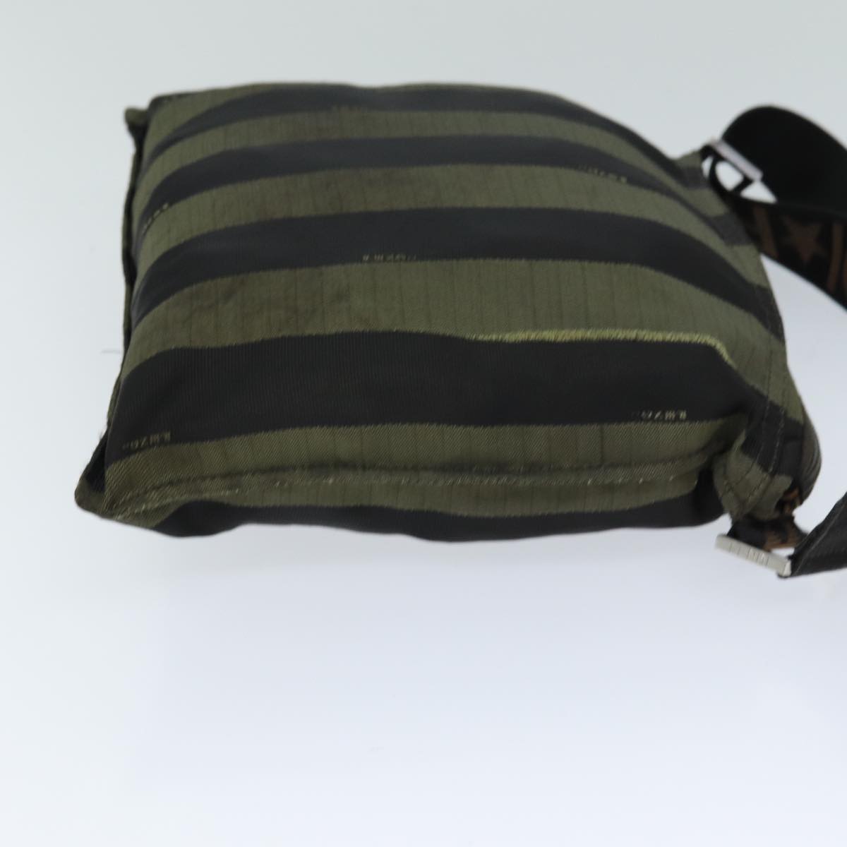 Luxury Fendi Pecan Canvas Shoulder Bag Black Brownbs14391