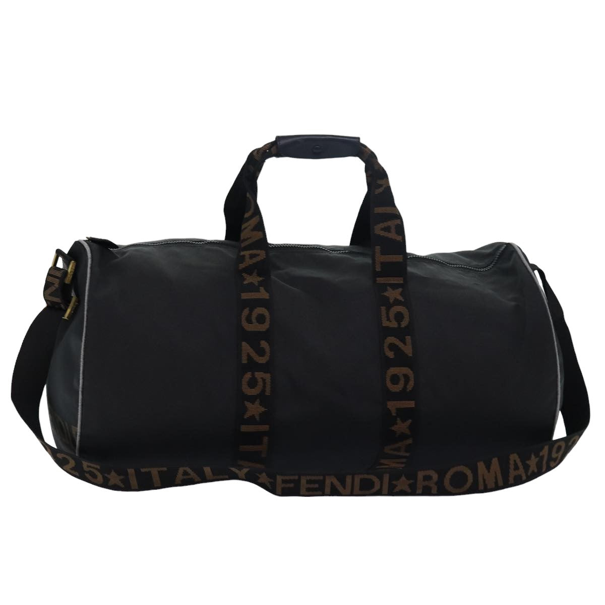Luxury Fendi Boston Bag Nylon 2way Blackbs14394