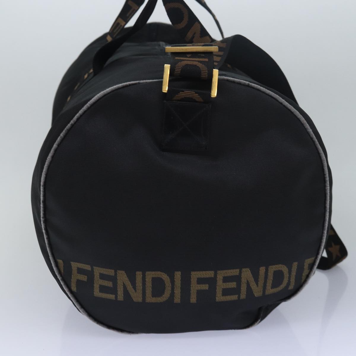 Luxury Fendi Boston Bag Nylon 2way Blackbs14394