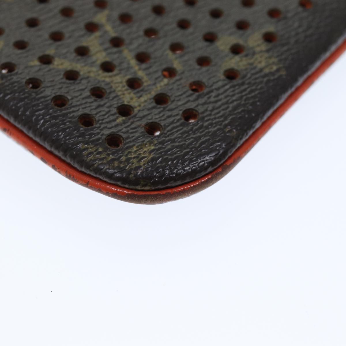 LOUIS VUITTON Monogram Perfo Pochette Cles Coin Purse Orange M95222 bs14414