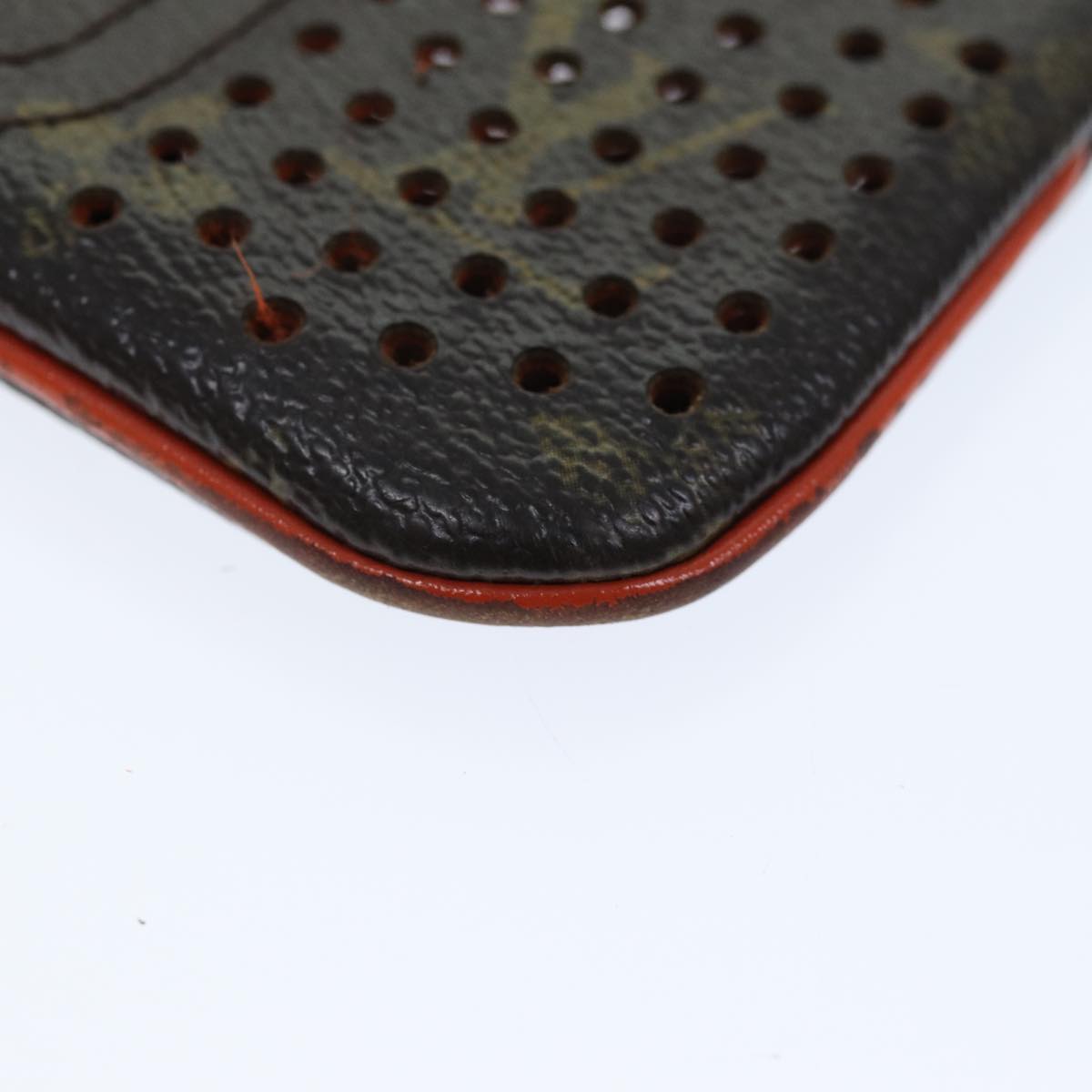 LOUIS VUITTON Monogram Perfo Pochette Cles Coin Purse Orange M95222 bs14414