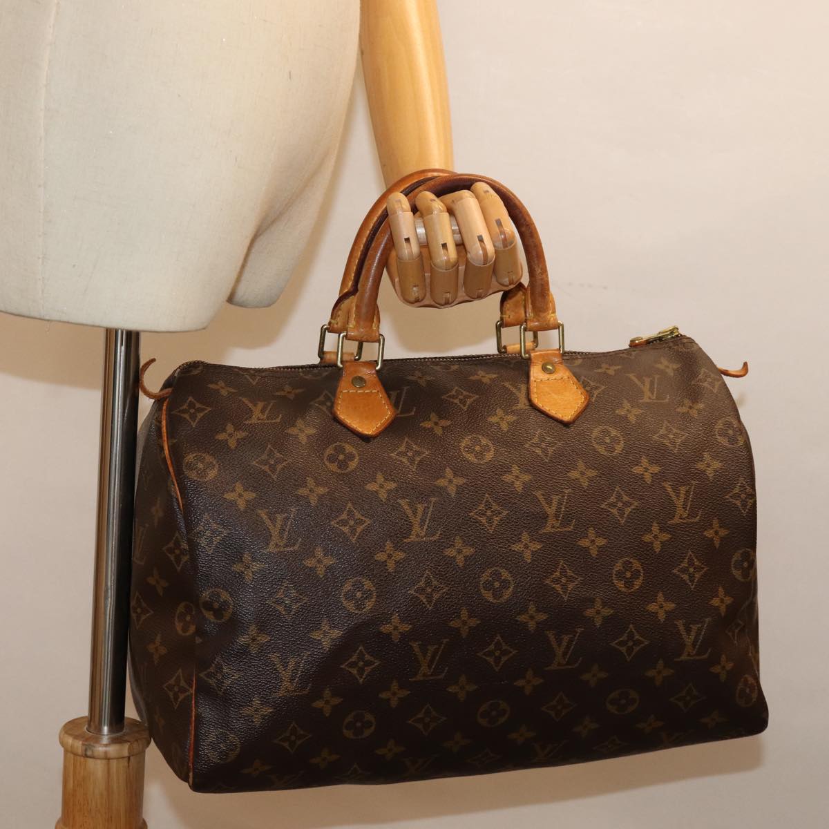 LOUIS VUITTON Monogram Speedy 35 Hand Bag M41524 LV bs14464
