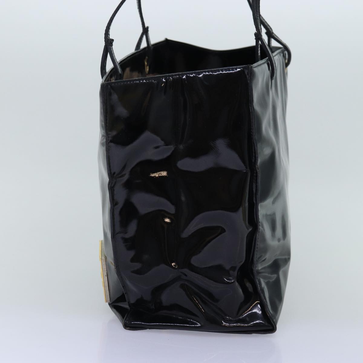 Luxury Fendi Tote Bag Enamel Blackbs14475
