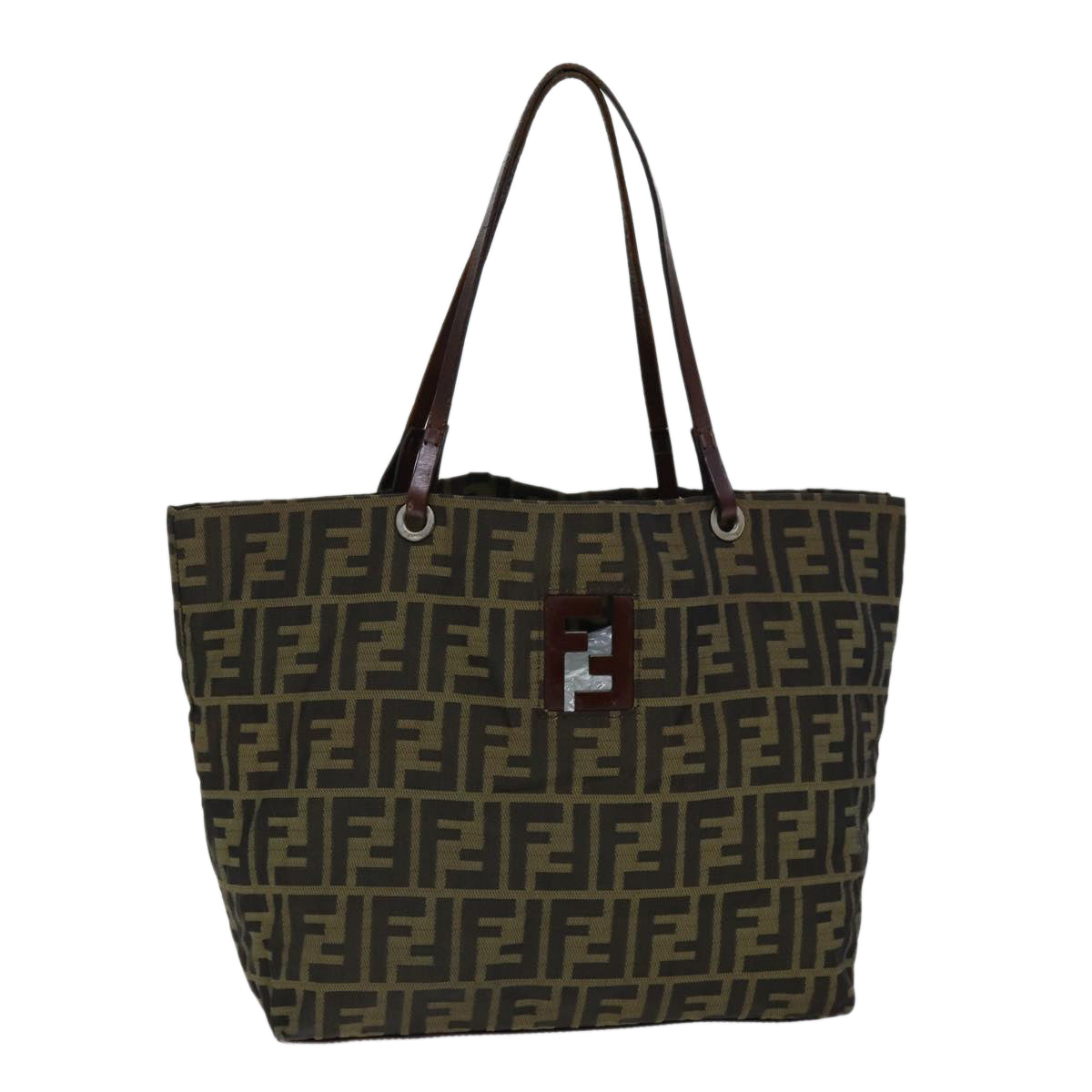 Luxury Fendi Zucca Canvas Tote Bag Black Brownbs14491