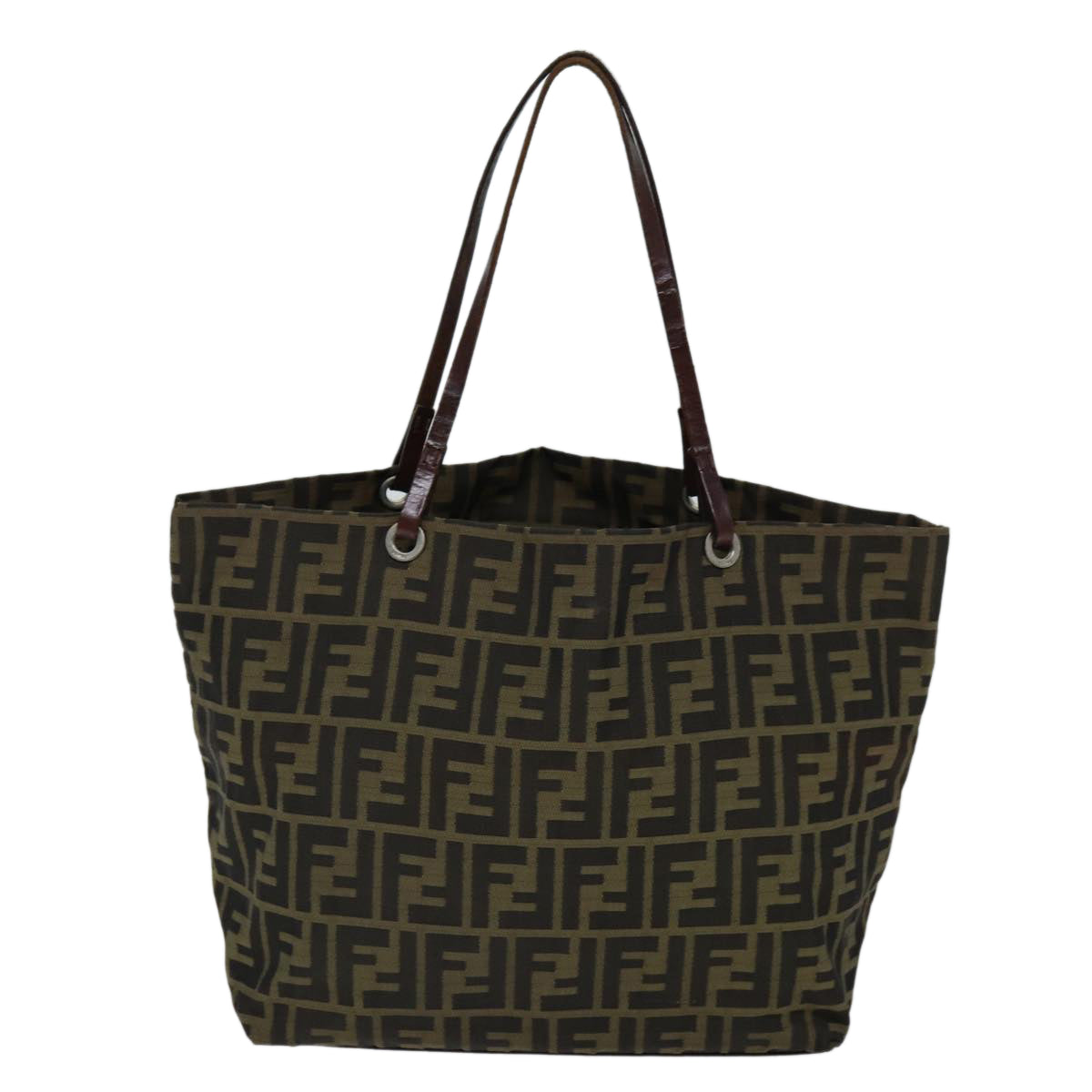 Luxury Fendi Zucca Canvas Tote Bag Black Brownbs14491