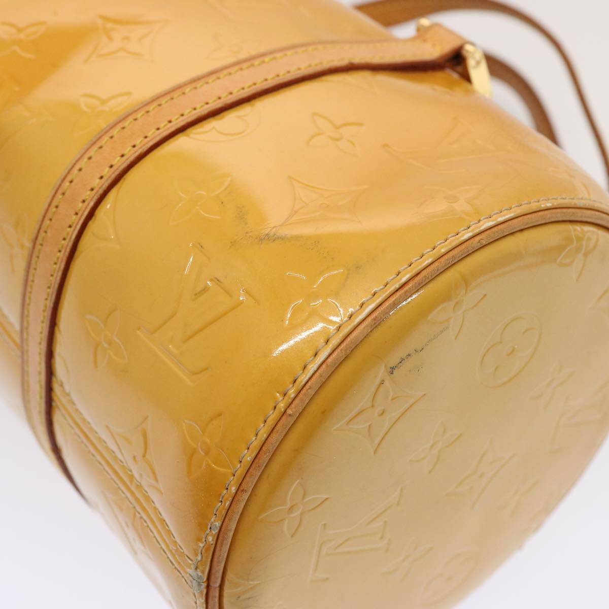 LOUIS VUITTON Monogram Vernis Bedford Hand Bag Beige M91006 LV bs14501