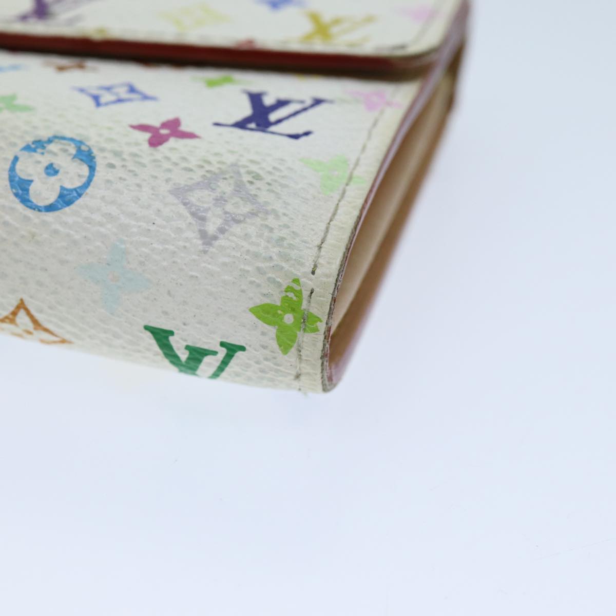 LOUIS VUITTON Multicolor Portefeuille Sarah Wallet White M93532 LV bs14528