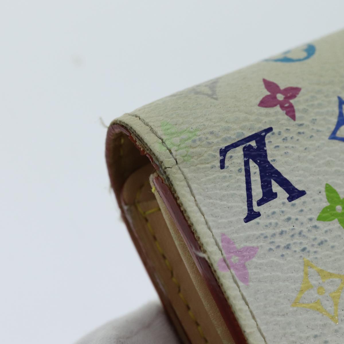 LOUIS VUITTON Multicolor Portefeuille Sarah Wallet White M93532 LV bs14528