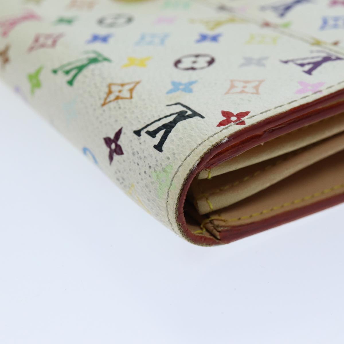 LOUIS VUITTON Multicolor Portefeuille Sarah Wallet White M93532 LV bs14528