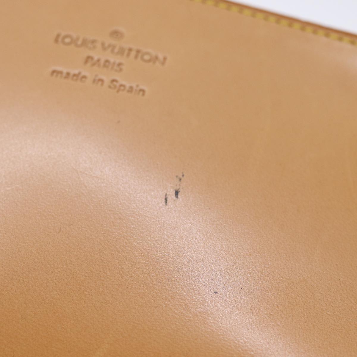 LOUIS VUITTON Nomad Accessory Pouch Leather Beige LV bs14530
