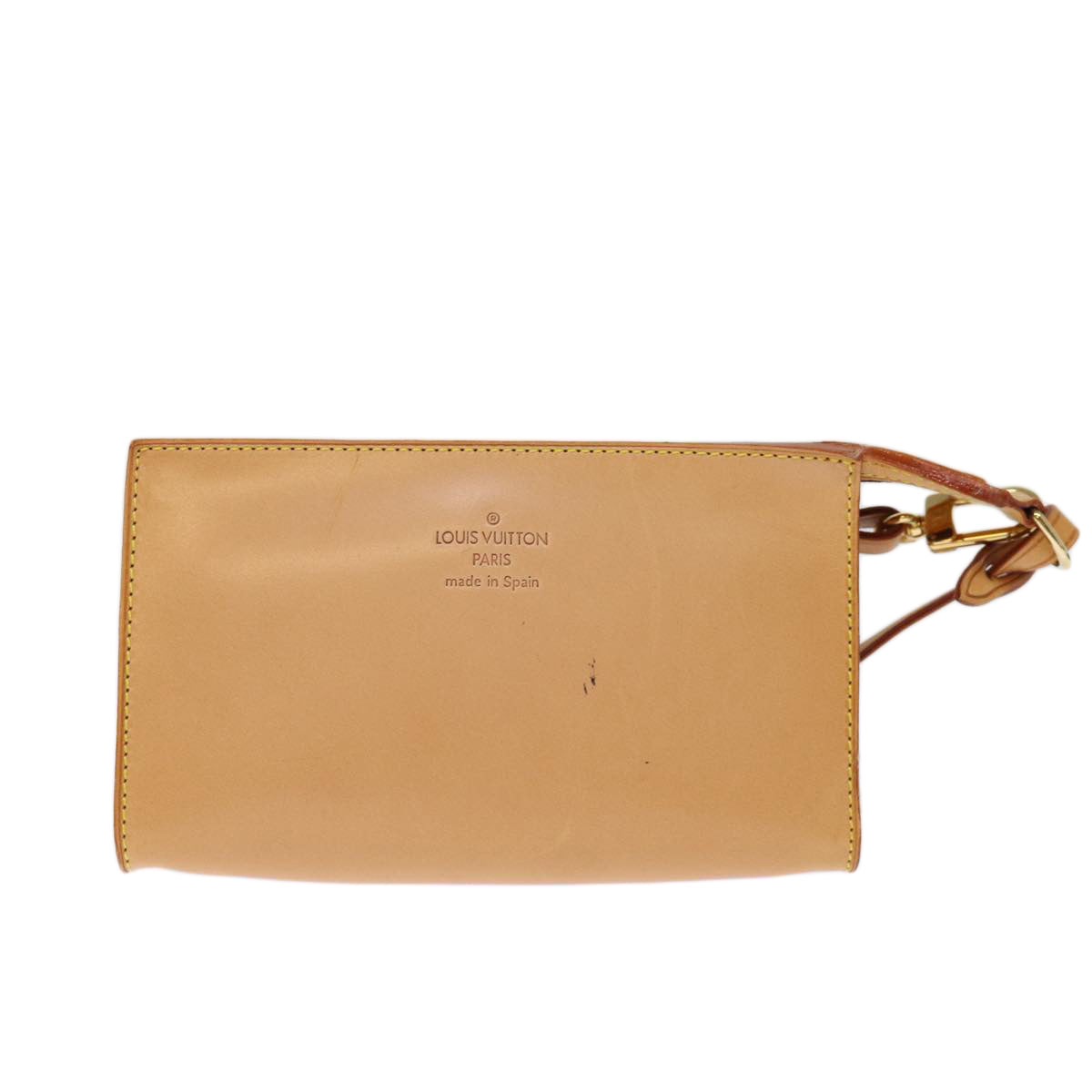 LOUIS VUITTON Nomad Accessory Pouch Leather Beige LV bs14530