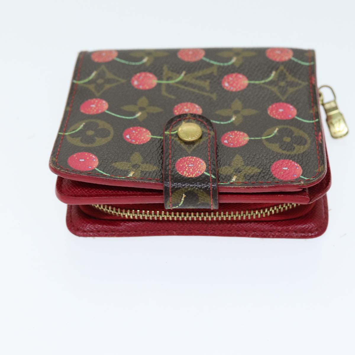 LOUIS VUITTON Monogram Cherry Compact Zip Bifold Wallet M95005 LV bs14531