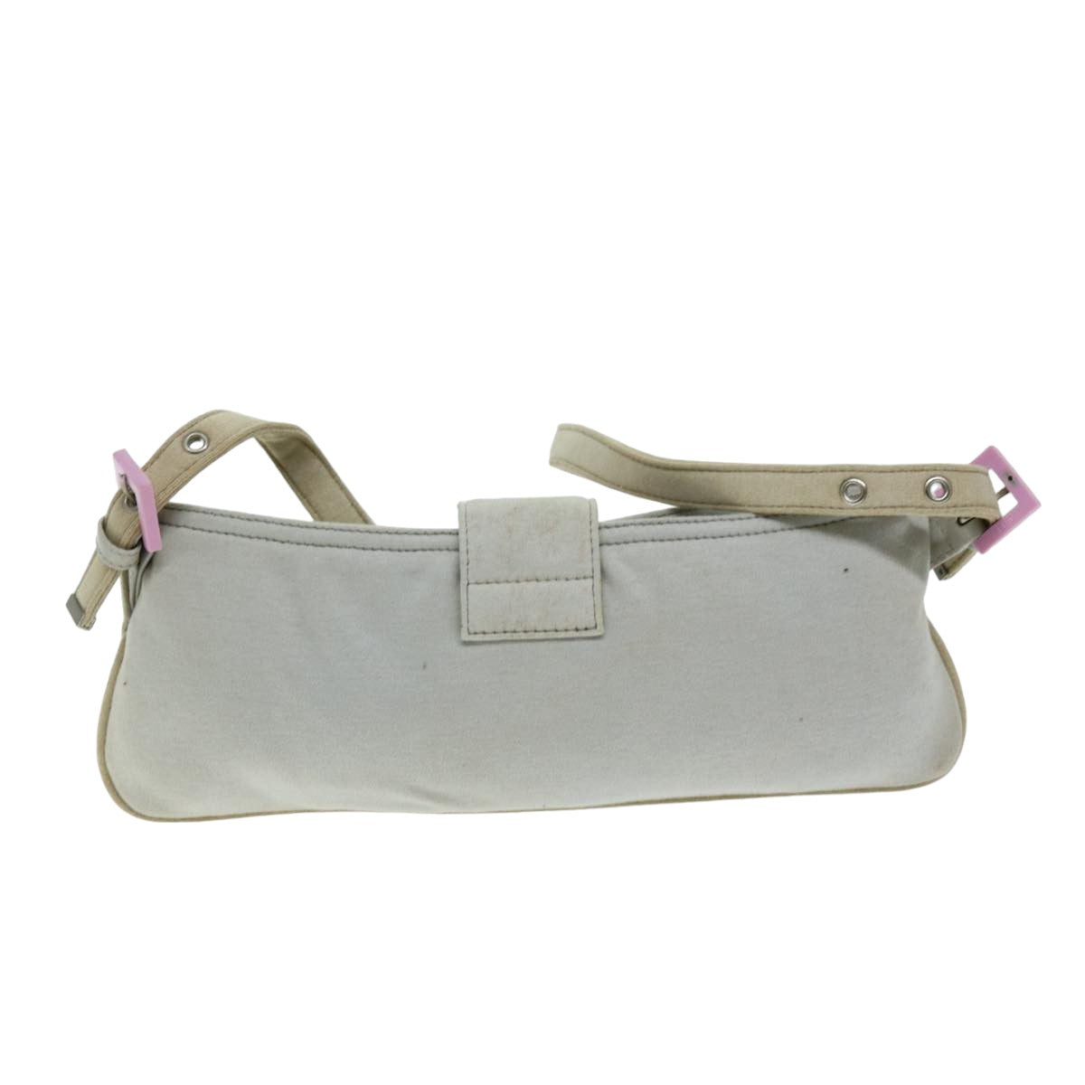 Luxury Fendi Mamma Baguette Shoulder Bag Cotton Graybs14545
