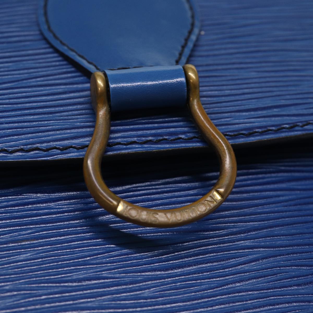 LOUIS VUITTON Epi Saint Cloud GM Shoulder Bag Toledo Blue M52195 LV bs14557