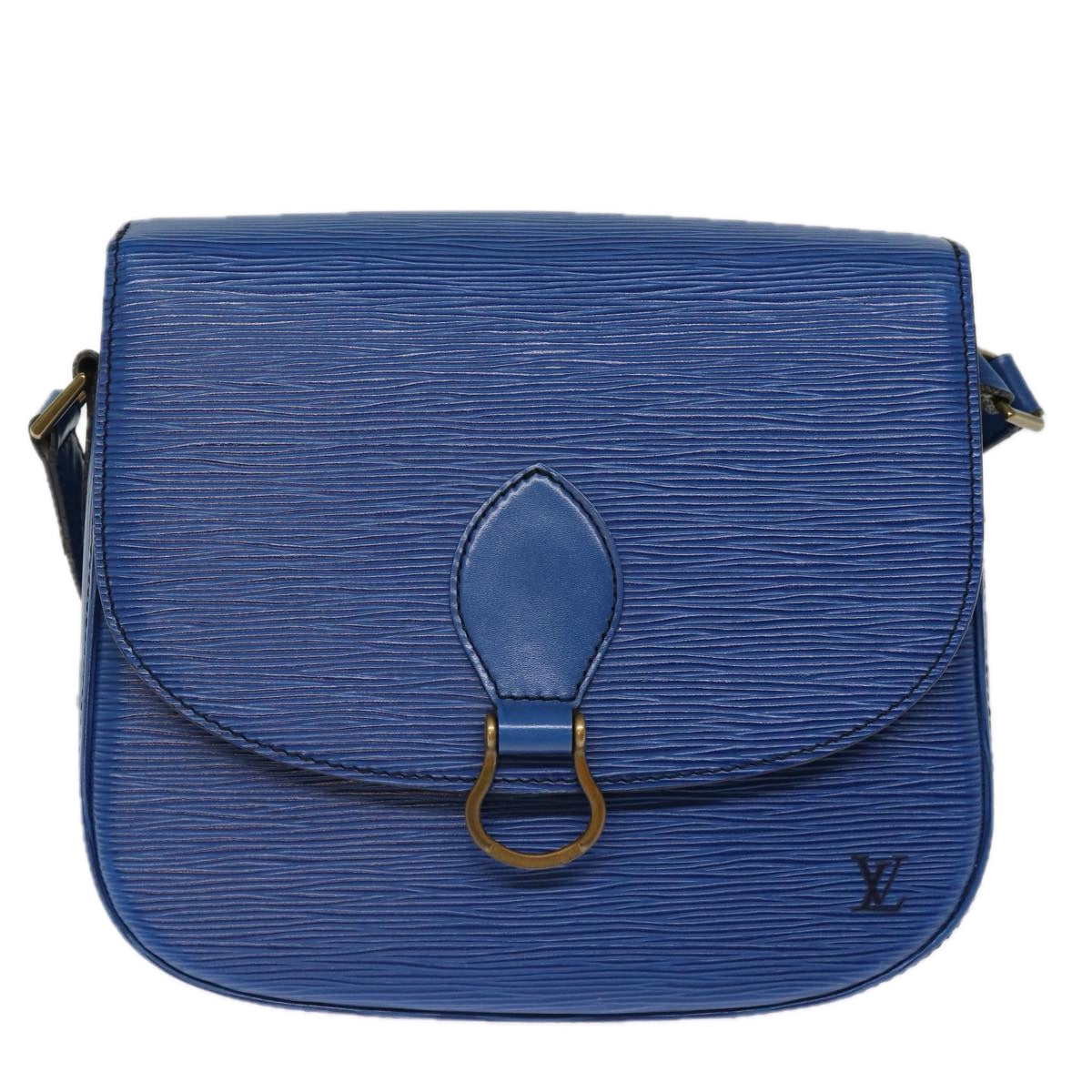 LOUIS VUITTON Epi Saint Cloud GM Shoulder Bag Toledo Blue M52195 LV bs14557