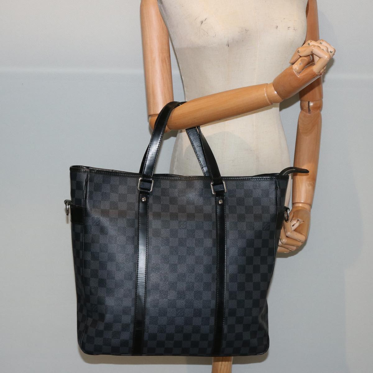 LOUIS VUITTON Damier Graphite Tadao 2way Hand Shoulder Bag N51192 bs14558