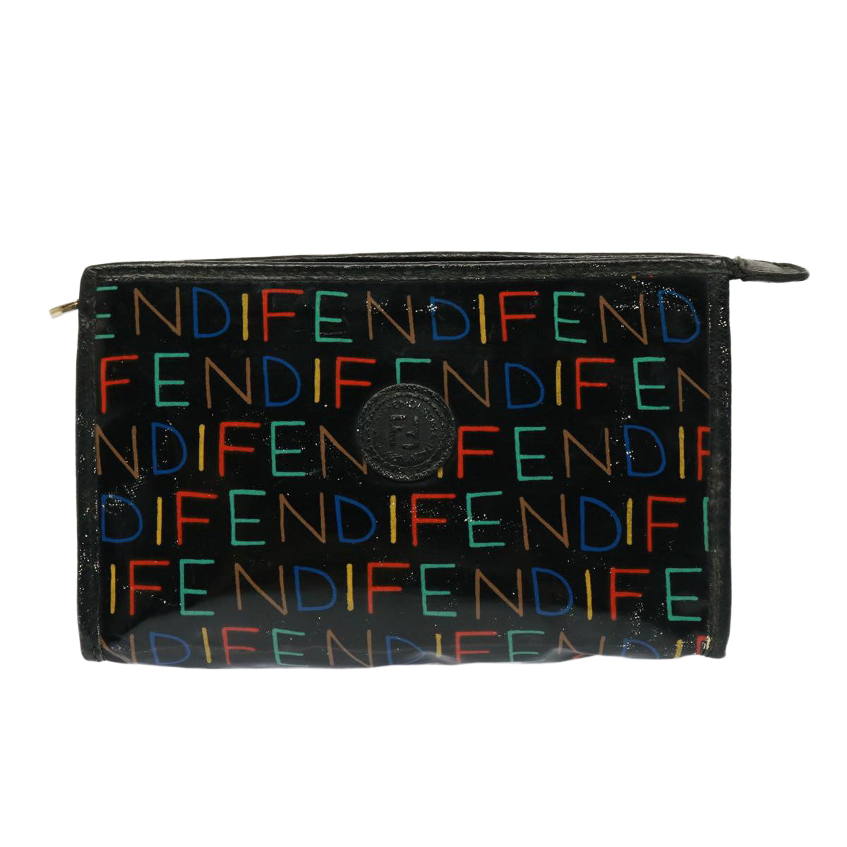 Luxury Fendi Zucchino Canvas Shoulder Bag Coated Canvas 3Set Black Beigebs14590
